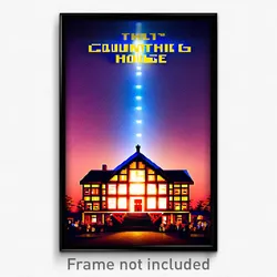 Pixel Art Poster - Authentic Counting House (8 Bit Psychedelic Video Game Print)