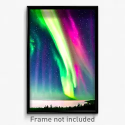 Pixel Art Poster - Insane Aurora (8 Bit Psychedelic Trippy Video Game Print)