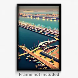 Pixel Art Poster - Humongous Marina (8 Bit Psychedelic Trippy Video Game Print)