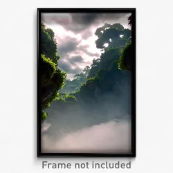 Pixel Art Poster - Menacing Cloud Forest (8 Bit Psychedelic Video Game Print)