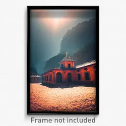 Pixel Art Poster - Lonely Hermitage (8 Bit Psychedelic Trippy Video Game Print)