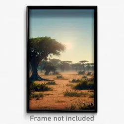 Pixel Art Poster - Thin Savannah (8 Bit Psychedelic Trippy Video Game Print)