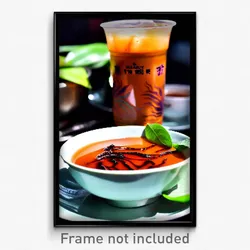 Pixel Art Poster - Deadly Thai Tea (8 Bit Psychedelic Trippy Video Game Print)