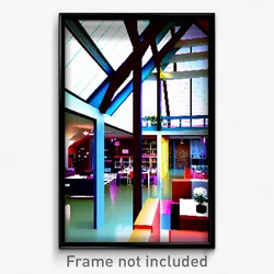 Pixel Art Poster - Quirky Loft (8 Bit Psychedelic Trippy Weird Video Game Print)