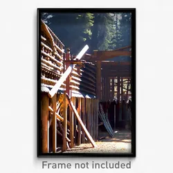 Pixel Art Poster - Outrageous Sawmill (8 Bit Psychedelic Video Game Print)