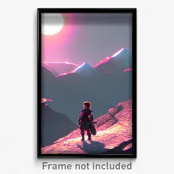 Pixel Art Poster - Sweet Outland (8 Bit Psychedelic Trippy Video Game Print)
