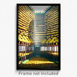 Pixel Art Poster - Huge Apiary (8 Bit Psychedelic Trippy Weird Video Game Print)
