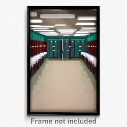 Pixel Art Poster - Warlike Locker Room (8 Bit Psychedelic Video Game Print)