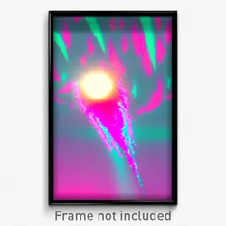 Pixel Art Poster - Glitch Art Rise (8 Bit Psychedelic Trippy Video Game Print)