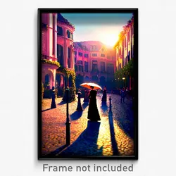 Pixel Art Poster - Admirable Thoroughfare (8 Bit Psychedelic Video Game Print)