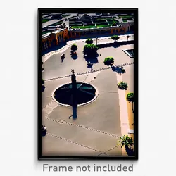 Pixel Art Poster - Impressive Plaza (8 Bit Psychedelic Trippy Video Game Print)