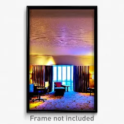 Pixel Art Poster - Stupendous Hotel Room (8 Bit Psychedelic Video Game Print)