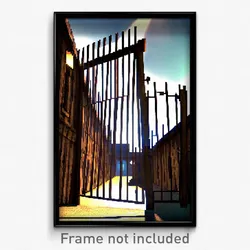 Pixel Art Poster - Old Stockade (8 Bit Psychedelic Trippy Video Game Print)
