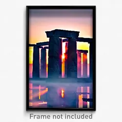 Pixel Art Poster - Incredible Henge (8 Bit Psychedelic Trippy Video Game Print)
