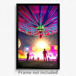 Pixel Art Poster - Esteemed Festival (8 Bit Psychedelic Trippy Video Game Print)