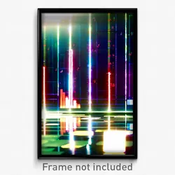 Pixel Art Poster - Reflecting Stocks (8 Bit Psychedelic Trippy Video Game Print)
