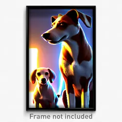 Pixel Art Poster - Slim Dog (8 Bit Psychedelic Trippy Weird Video Game Print)