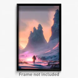 Pixel Art Poster - Homely Tundra (8 Bit Psychedelic Trippy Video Game Print)