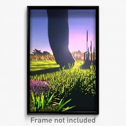 Pixel Art Poster - Far Grass (8 Bit Psychedelic Trippy Weird Video Game Print)