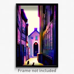 Pixel Art Poster - Noteworthy Mews (8 Bit Psychedelic Trippy Video Game Print)