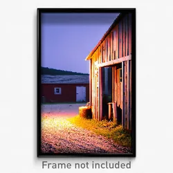 Pixel Art Poster - Rural Outbuilding (8 Bit Psychedelic Trippy Video Game Print)