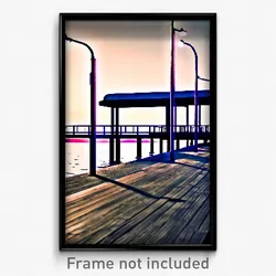 Pixel Art Poster - Graceful Pier (8 Bit Psychedelic Trippy Video Game Print)