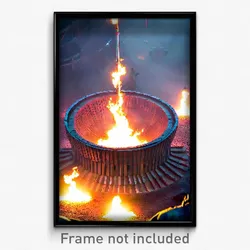 Pixel Art Poster - Harmonious Pit (8 Bit Psychedelic Trippy Video Game Print)