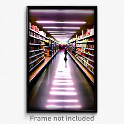 Pixel Art Poster - Attractive Aisle (8 Bit Psychedelic Trippy Video Game Print)