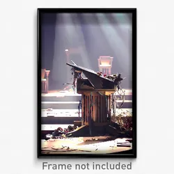 Pixel Art Poster - Tattered Pulpit (8 Bit Psychedelic Trippy Video Game Print)