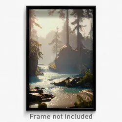 Pixel Art Poster - Average Brook (8 Bit Psychedelic Trippy Video Game Print)