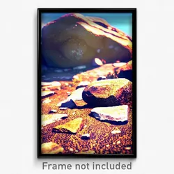 Pixel Art Poster - Spotted Rock (8 Bit Psychedelic Trippy Video Game Print)