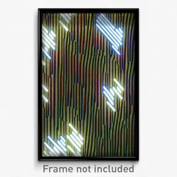 Pixel Art Poster - Wire Frame Glitchy Tableau (8 Bit Video Game Print)