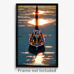 Pixel Art Poster - Famous Boat (8 Bit Psychedelic Trippy Weird Video Game Print)