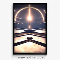 Pixel Art Poster - Circular Forgeworks (8 Bit Psychedelic Video Game Print)