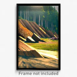 Pixel Art Poster - Wooden Bluff (8 Bit Psychedelic Trippy Video Game Print)