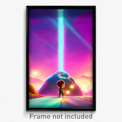 Pixel Art Poster - Nutty Mind Journey (8 Bit Psychedelic Video Game Print)