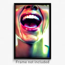 Pixel Art Poster - Important Mouth (8 Bit Psychedelic Trippy Video Game Print)