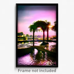 Pixel Art Poster - Fancy Pond (8 Bit Psychedelic Trippy Weird Video Game Print)