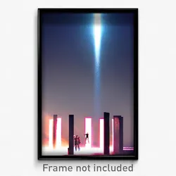 Pixel Art Poster - Average Henge (8 Bit Psychedelic Trippy Video Game Print)
