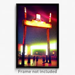 Pixel Art Poster - Dim Movie Festival (8 Bit Psychedelic Video Game Print)