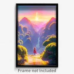 Pixel Art Poster - Pristine Realm (8 Bit Psychedelic Trippy Video Game Print)