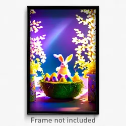 Pixel Art Poster - Elegant Easter (8 Bit Psychedelic Trippy Video Game Print)