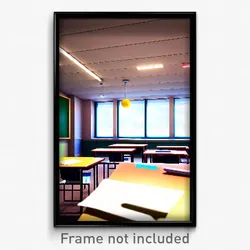 Pixel Art Poster - Showy Classroom (8 Bit Psychedelic Trippy Video Game Print)