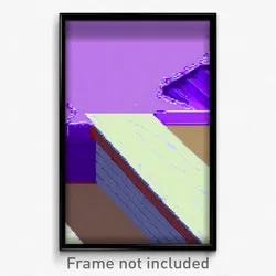 Pixel Art Poster - Violet Ledge (8 Bit Psychedelic Trippy Video Game Print)