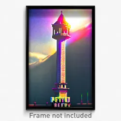 Pixel Art Poster - Vivid Belfry (8 Bit Psychedelic Trippy Video Game Print)