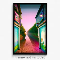 Pixel Art Poster - Quirky Ditch (8 Bit Psychedelic Trippy Video Game Print)