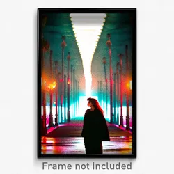 Pixel Art Poster - Velvety Boulevard (8 Bit Psychedelic Trippy Video Game Print)