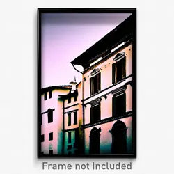 Pixel Art Poster - Imperfect Italian Architecture (8 Bit Video Game Print)