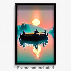 Pixel Art Poster - Sweet Creek (8 Bit Psychedelic Trippy Weird Video Game Print)
