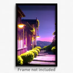 Pixel Art Poster - Far Estate (8 Bit Psychedelic Trippy Weird Video Game Print)